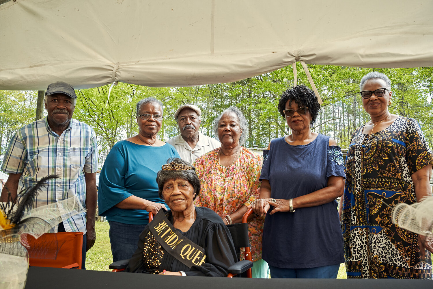 Ida Mae Barrett celebrates her 101st birthday surrounded by her six children.